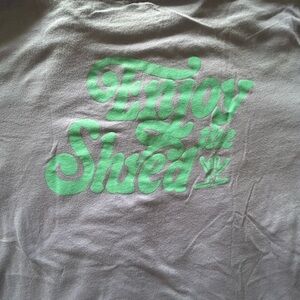 Lavender T-Shirt with Green Graphic